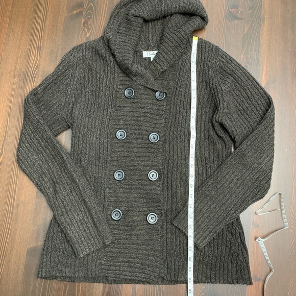 2 FOR $20 Carducci hooded sweater cardigan M - Picture 4 of 5